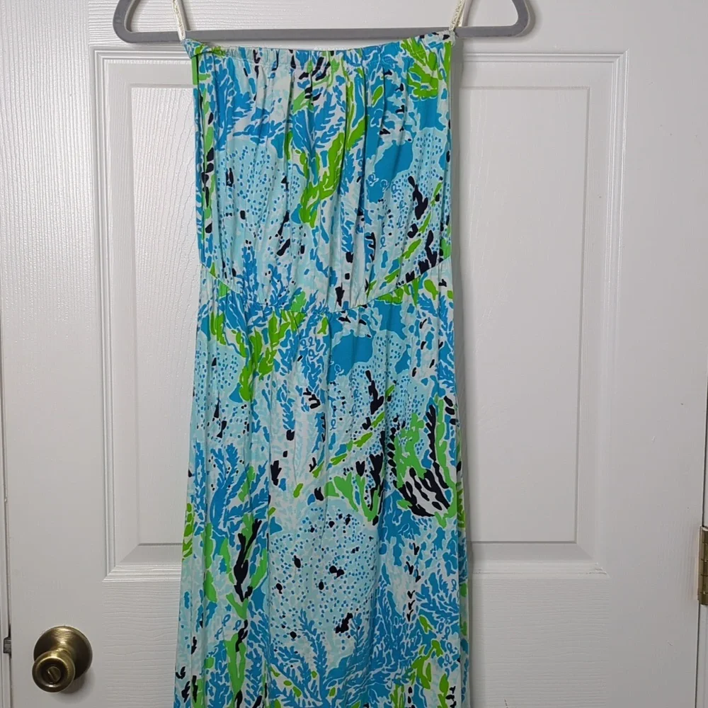 Lilly Pulitzer marlisa strapless maxi dress in let's cha cha - Picture 4 of 7